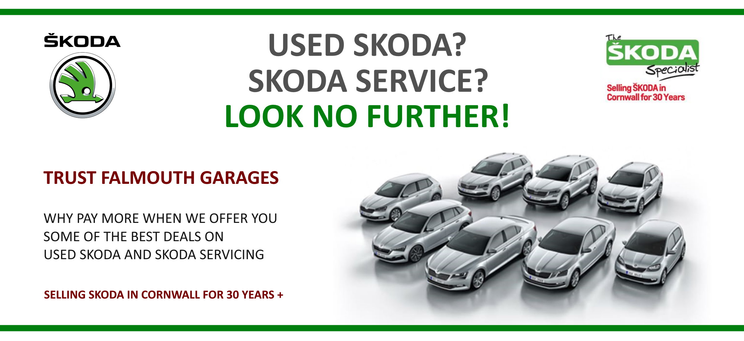 Great deals on used Skoda's from Falmouth Garages